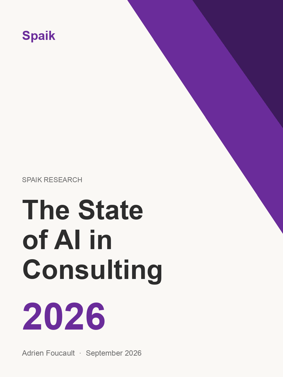 The State of AI in Consulting 2026, Spaik's annual report